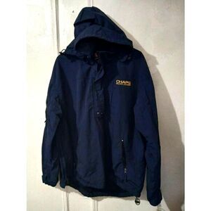 Chaps ralph lauren mens large black Windbreaker hoodie jacket water repellant